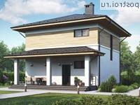 G-113-1P проект двухэтажного коттеджа из пенобетона размером 9 на 12