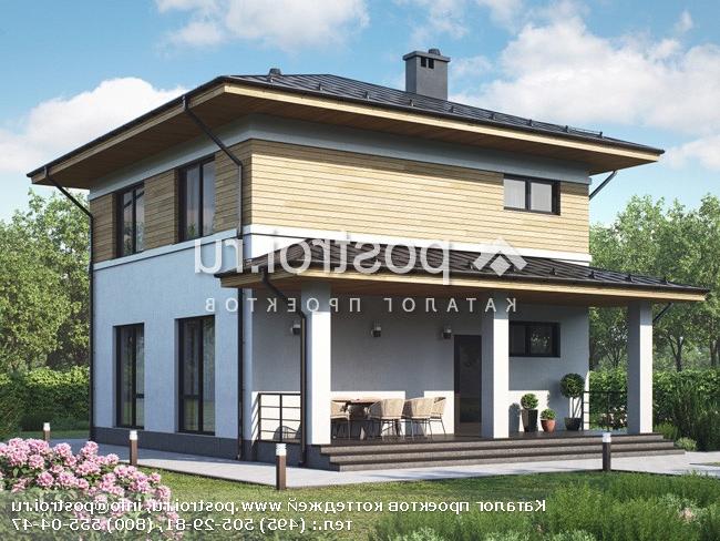 G-113-1P проект двухэтажного коттеджа из пенобетона размером 9 на 12