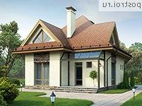 G-117-1P проект одноэтажного коттеджа из пенобетона с мансардой размером 10 на 9 