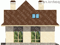 G-117-1P проект одноэтажного коттеджа из пенобетона с мансардой размером 10 на 9 - вид справа G-117-1P проект одноэтажного коттеджа из пенобетона с мансардой размером 10 на 9 - вид справа