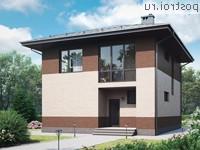 G-125-1P проект двухэтажного коттеджа из газобетона размером 9 на 10