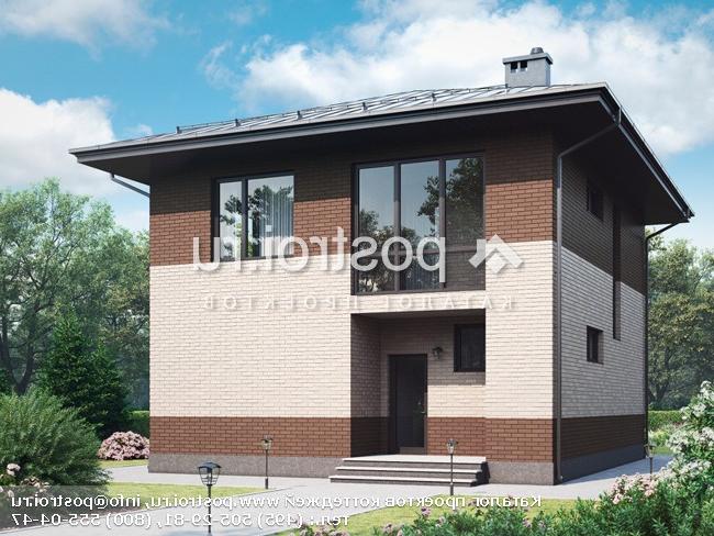 G-125-1P проект двухэтажного коттеджа из газобетона размером 9 на 10