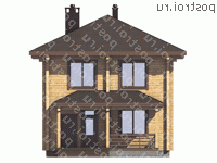 G-139-1D проект двухэтажного деревянного дома из бруса размером 10 на 8 - вид спереди G-139-1D проект двухэтажного деревянного дома из бруса размером 10 на 8 - вид спереди