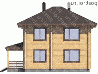 G-139-1D проект двухэтажного деревянного дома из бруса размером 10 на 8 - вид слева G-139-1D проект двухэтажного деревянного дома из бруса размером 10 на 8 - вид слева