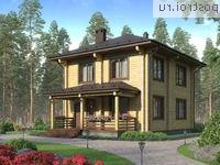 G-139-1D проект двухэтажного деревянного дома из бруса размером 10 на 8 