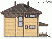 G-139-1D проект двухэтажного деревянного дома из бруса размером 10 на 8 - вид справа G-139-1D проект двухэтажного деревянного дома из бруса размером 10 на 8 - вид справа