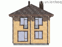 G-139-1D проект двухэтажного деревянного дома из бруса размером 10 на 8 - вид сзади G-139-1D проект двухэтажного деревянного дома из бруса размером 10 на 8 - вид сзади