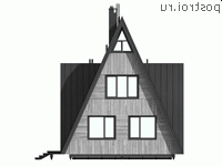 G-141-1S проект одноэтажного каркасного дома с мансардой размером 15 на 9 - вид слева