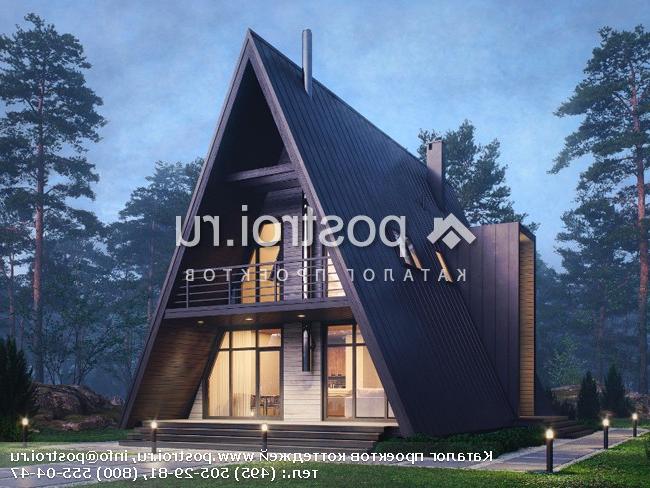 G-141-1S проект одноэтажного каркасного дома с мансардой размером 15 на 9