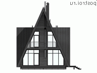 G-141-1S проект одноэтажного каркасного дома с мансардой размером 15 на 9 - вид справа