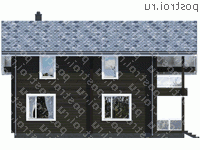 G-142-1D проект одноэтажного деревянного дома из бруса с мансардой размером 13 на 8  - вид справа