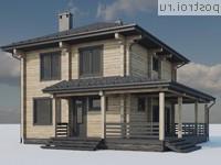 G-145-1D проект двухэтажного деревянного дома из бруса размером 10 на 10 