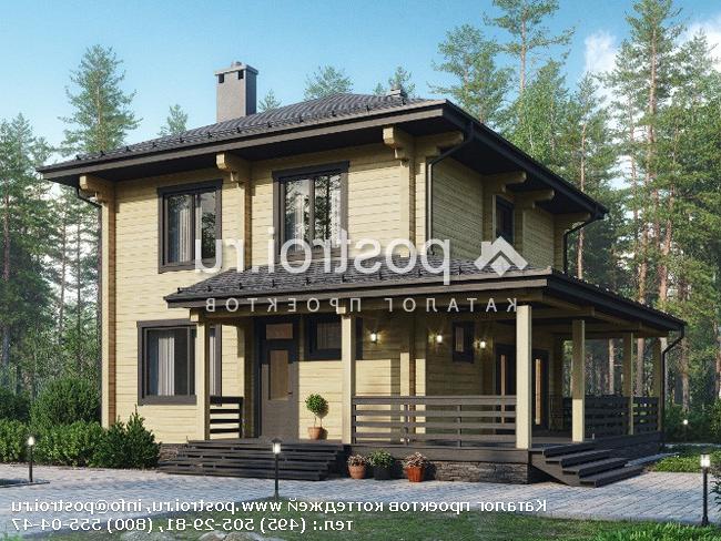 G-145-1D проект двухэтажного деревянного дома из бруса размером 10 на 10 