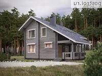 G-146-1D проект одноэтажного деревянного дома из бруса с мансардой размером 11 на 12 