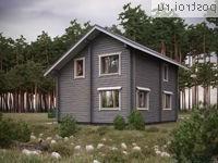 G-146-1D проект одноэтажного деревянного дома из бруса с мансардой размером 11 на 12 