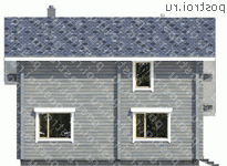 G-146-1D проект одноэтажного деревянного дома из бруса с мансардой размером 11 на 12 - вид справа G-146-1D проект одноэтажного деревянного дома из бруса с мансардой размером 11 на 12 - вид справа