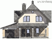 G-152-2P проект одноэтажного коттеджа из пеноблоков с мансардой и гаражом размером 12 на 13 - вид спереди G-152-2P проект одноэтажного коттеджа из пеноблоков с мансардой и гаражом размером 12 на 13 - вид спереди