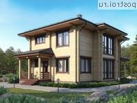 G-171-1D проект двухэтажного деревянного дома из бруса размером 10 на 11 