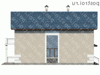 G-172-2P проект двухэтажного дома из пеноблоков с гаражом размером 15 на 9  - вид справа