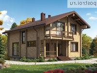 G-176-1D проект одноэтажного деревянного дома из бруса с мансардой размером 9 на 12 