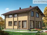 G-176-1D проект одноэтажного деревянного дома из бруса с мансардой размером 9 на 12 