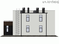 G-189-1M проект двухэтажного монолитного дома с гаражом размером 12 на 14 - вид справа G-189-1M проект двухэтажного монолитного дома с гаражом размером 12 на 14 - вид справа