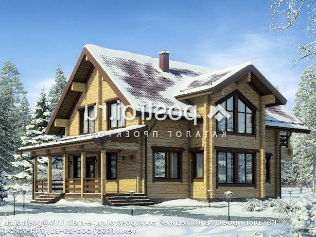 G-207-1D проект двухэтажного деревянного дома из бруса размером 12 на 11 