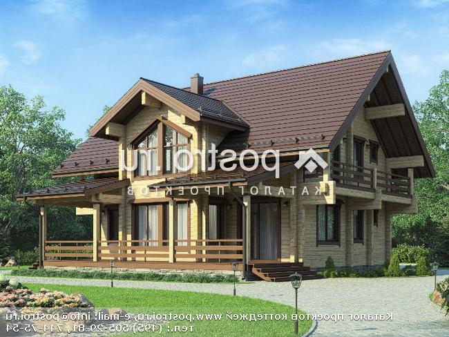 G-214-1D проект двухэтажного деревянного дома из бруса размером 9 на 12 