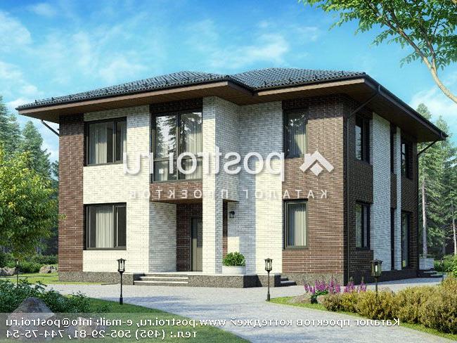 G-221-2P проект двухэтажного дома из пенобетона размером 14 на 13 