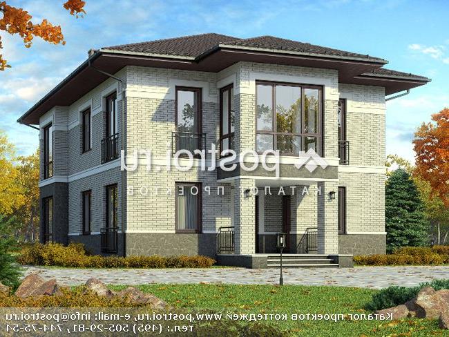 G-232-1K проект двухэтажного дома из кирпича размером 17 на 13 