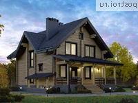 G-244-2D проект двухэтажного деревянного дома из бруса с цоколем и мансардой размером 11 на 10 