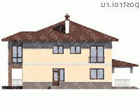 G-249-1K проект двухэтажного дома из кирпича размером 13 на 13 - вид слева G-249-1K проект двухэтажного дома из кирпича размером 13 на 13 - вид слева