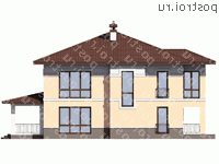 G-249-1K проект двухэтажного дома из кирпича размером 13 на 13 - вид справа G-249-1K проект двухэтажного дома из кирпича размером 13 на 13 - вид справа