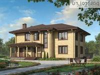 G-291-1D проект двухэтажного деревянного дома из бруса размером 12 на 15 