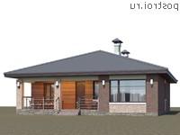 H-090-1P проект одноэтажного дома из пеноблока размером 11 на 11