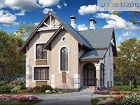 H-123-1K проект двухэтажного дома из кирпича размером 13 на 9 