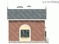 H-144-1P проект двухэтажного дома из газобетона размером 10 на 11 - вид справа