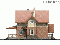 H-145-1K проект двухэтажного дома из кирпича размером 15 на 11 - вид справа H-145-1K проект двухэтажного дома из кирпича размером 15 на 11 - вид справа