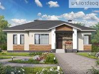 H-145-1P проект одноэтажного дома из газобетона размером 17 на 14 