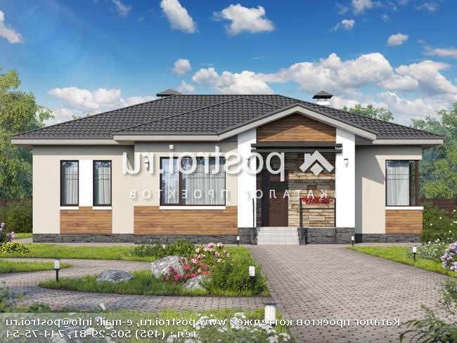 H-145-1P проект одноэтажного дома из газобетона размером 17 на 14 