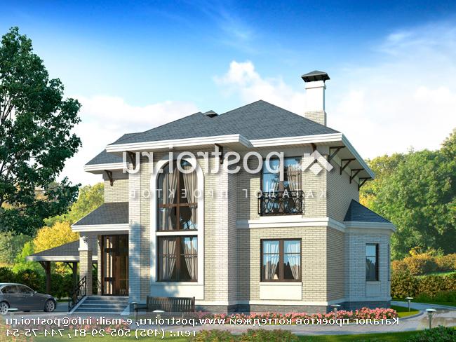 H-147-1P проект двухэтажного дома из газобетона с гаражом размером 12 на 15