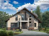 H-180-1P проект одноэтажного дома из пеноблоков с мансардой размером 15 на 11 