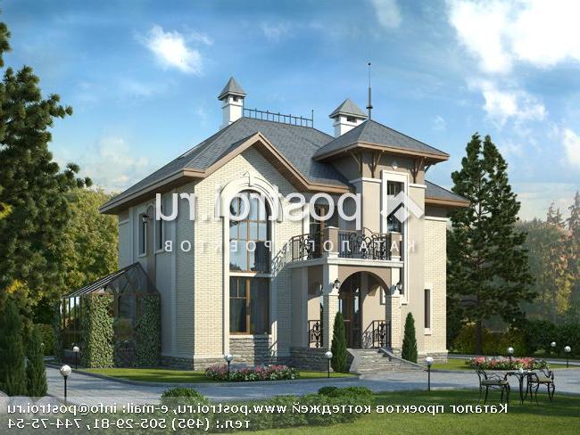 H-181-1P проект двухэтажного дома из пеноблоков с мансардой размером 10 на 11