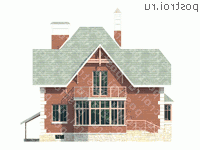 H-270-1P проект двухэтажного дома из пеноблоков с цоколем размером 11 на 11 - вид сзади H-270-1P проект двухэтажного дома из пеноблоков с цоколем размером 11 на 11 - вид сзади