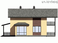 I-178-1P проект двухэтажного дома из пеноблоков размером 12 на 11  - вид слева