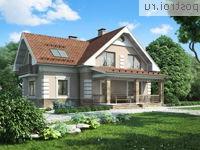 I-191-1P проект двухэтажного коттеджа из пенобетона размером 15 на 13 