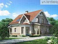 I-191-1P проект двухэтажного коттеджа из пенобетона размером 15 на 13 