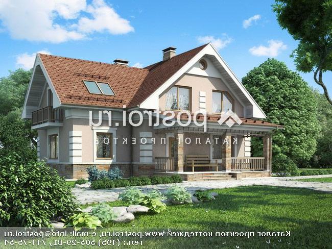 I-191-1P проект двухэтажного коттеджа из пенобетона размером 15 на 13 