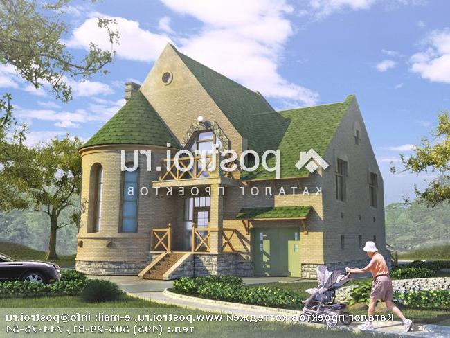 J-220-1P проект двухэтажного дома из пенобетона с гаражом размером 11 на 12