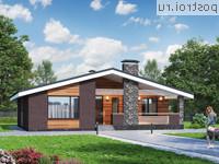 K-131-1P проект одноэтажного дома из газобетона размером 13 на 12